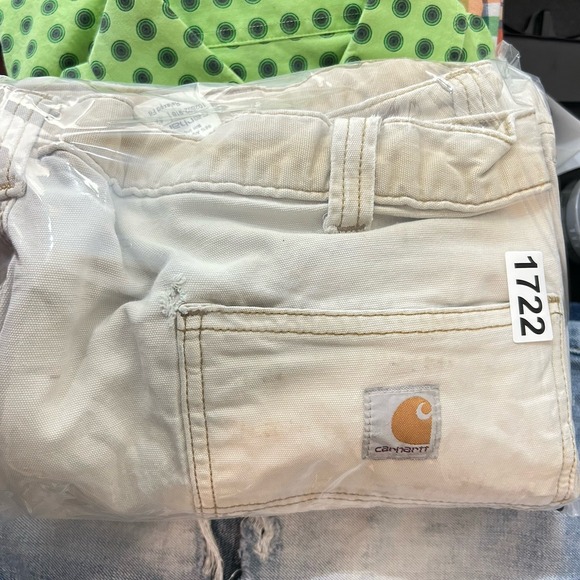 Carhartt Cargo Pants Mens 42x34 Cream Double Knee Distressed Stained "Read"‎ - Picture 16 of 16